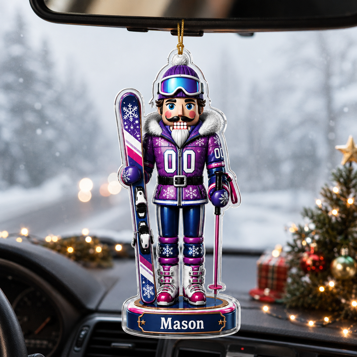 Sports Nutcracker Skiing Acrylic
