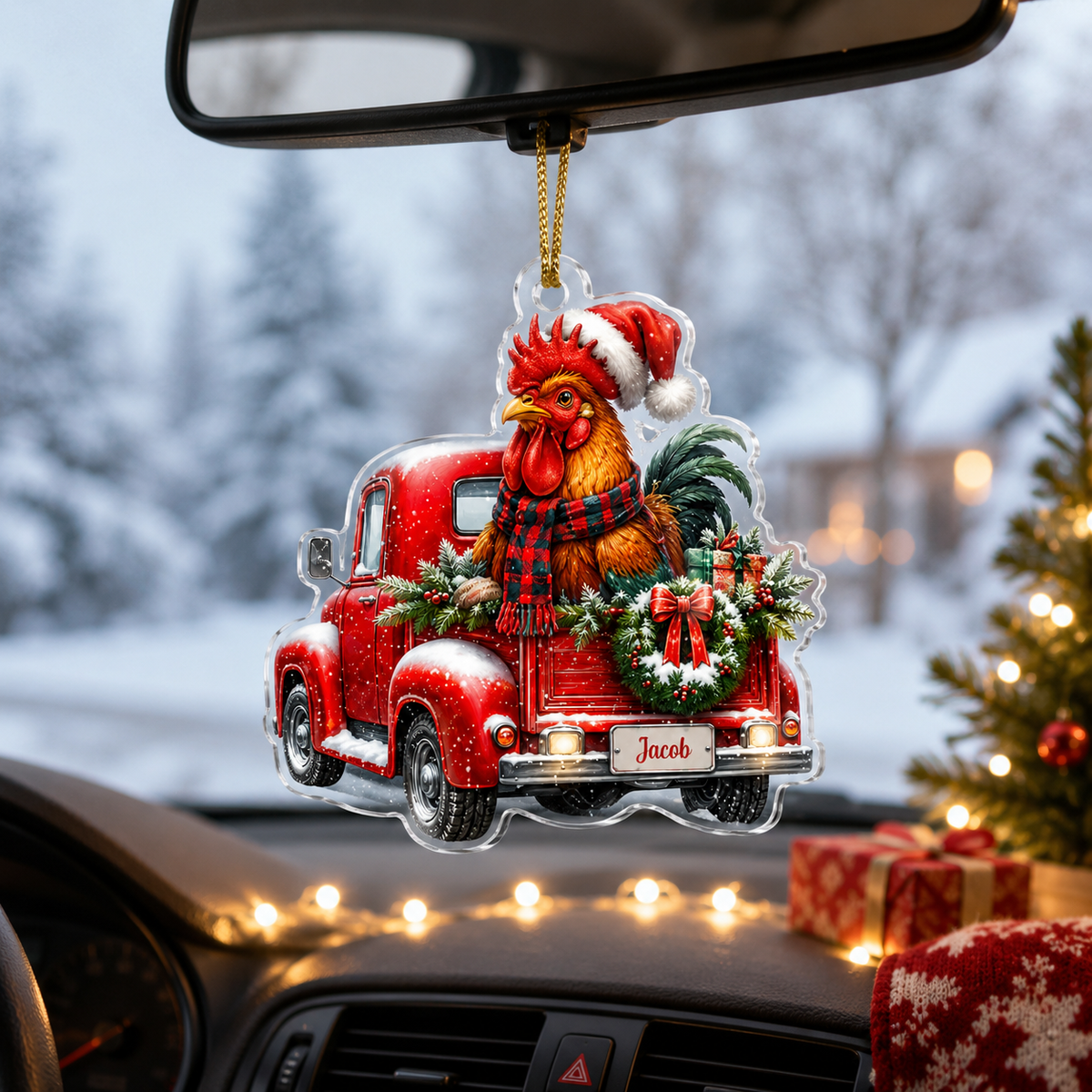 Christmas Farm Rooster