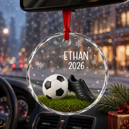 Sport Glass Ornament Soccer Field