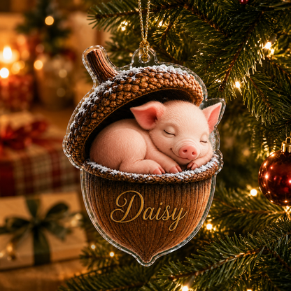 Animal Tree Decor Acrylic Pig