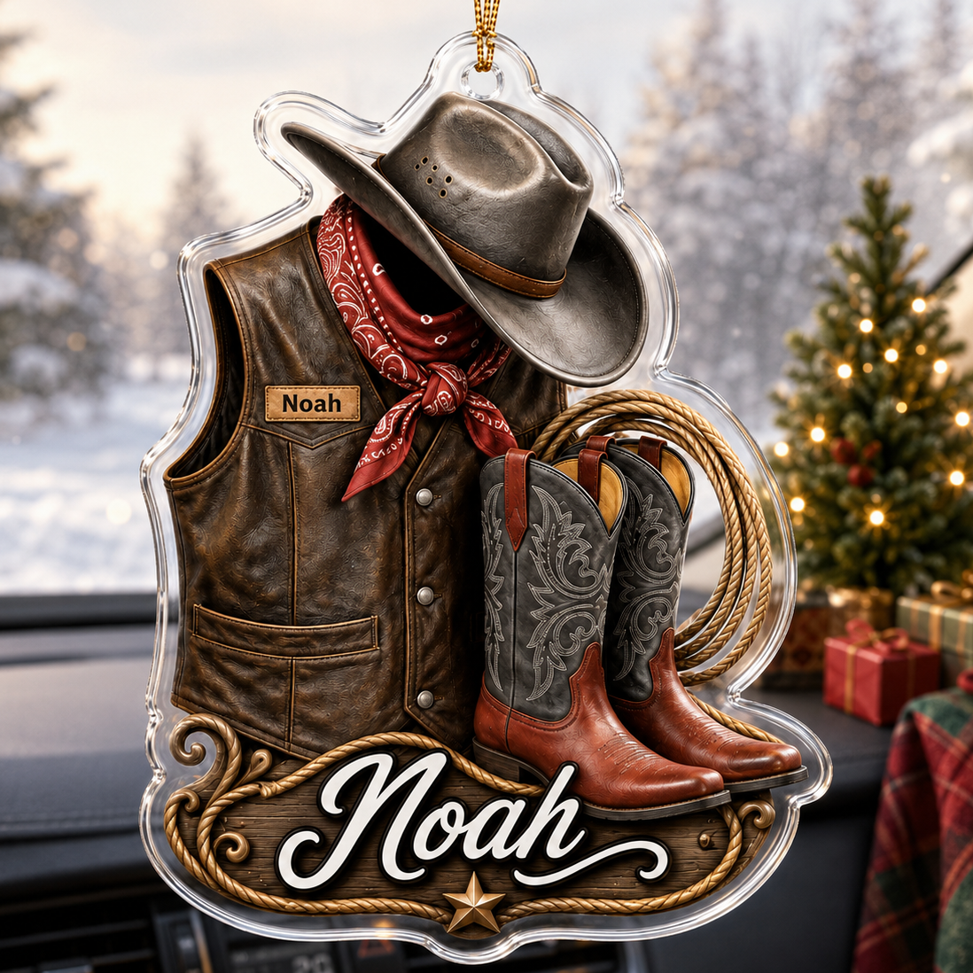 Personalized Boost Cowboy Outfit Acrylic