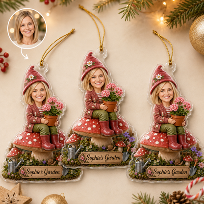 Custom Gardening Photo Garden Gnome Acrylic