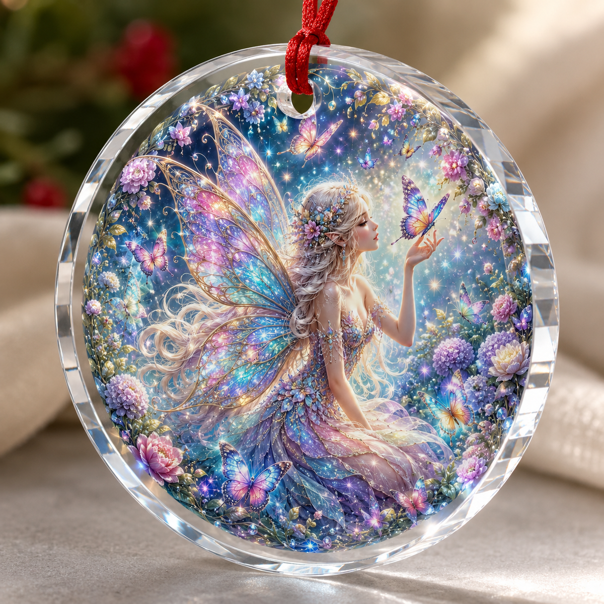 Fairy Glass Ornament Butterfly Fairy