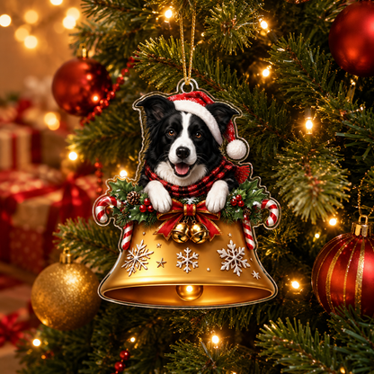 Dog Christmas Bell Border Collie