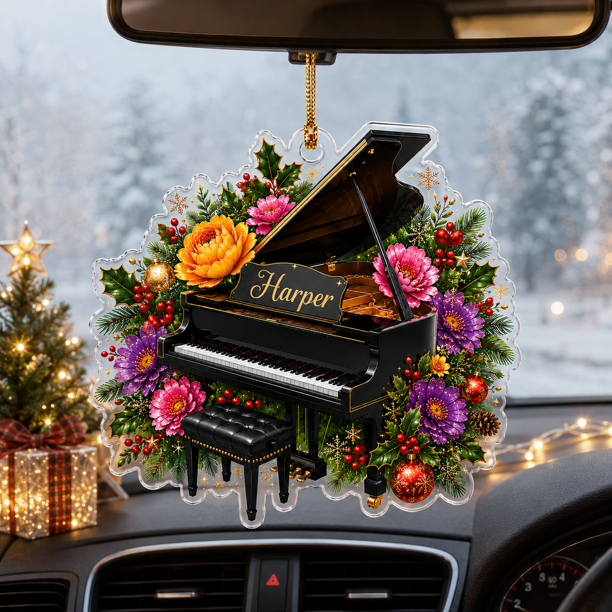 Piano Custome Name Acrylic Style 8