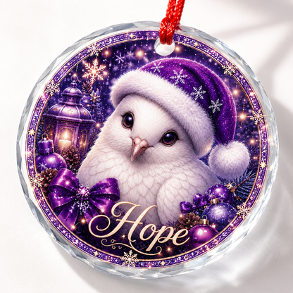 Purple Bird At Christmas Dove
