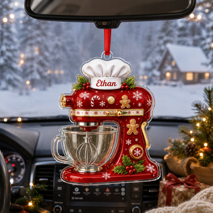 Personalized Kitchen Utensils Acrylic Christmas Dough Mixer