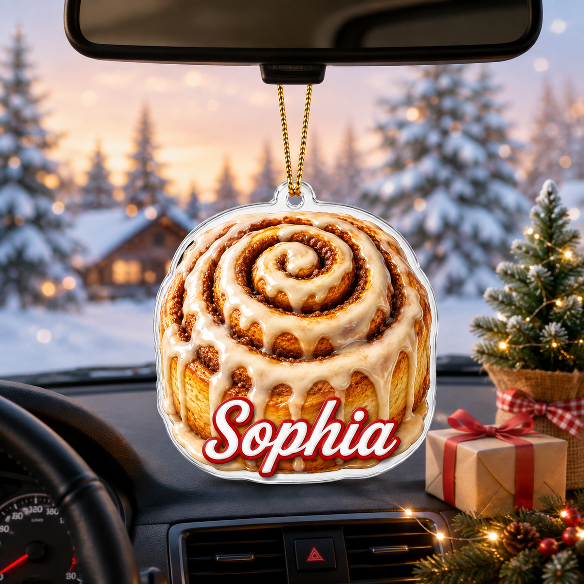 Breakfast Custom Name Cinnamon Roll Acrylic