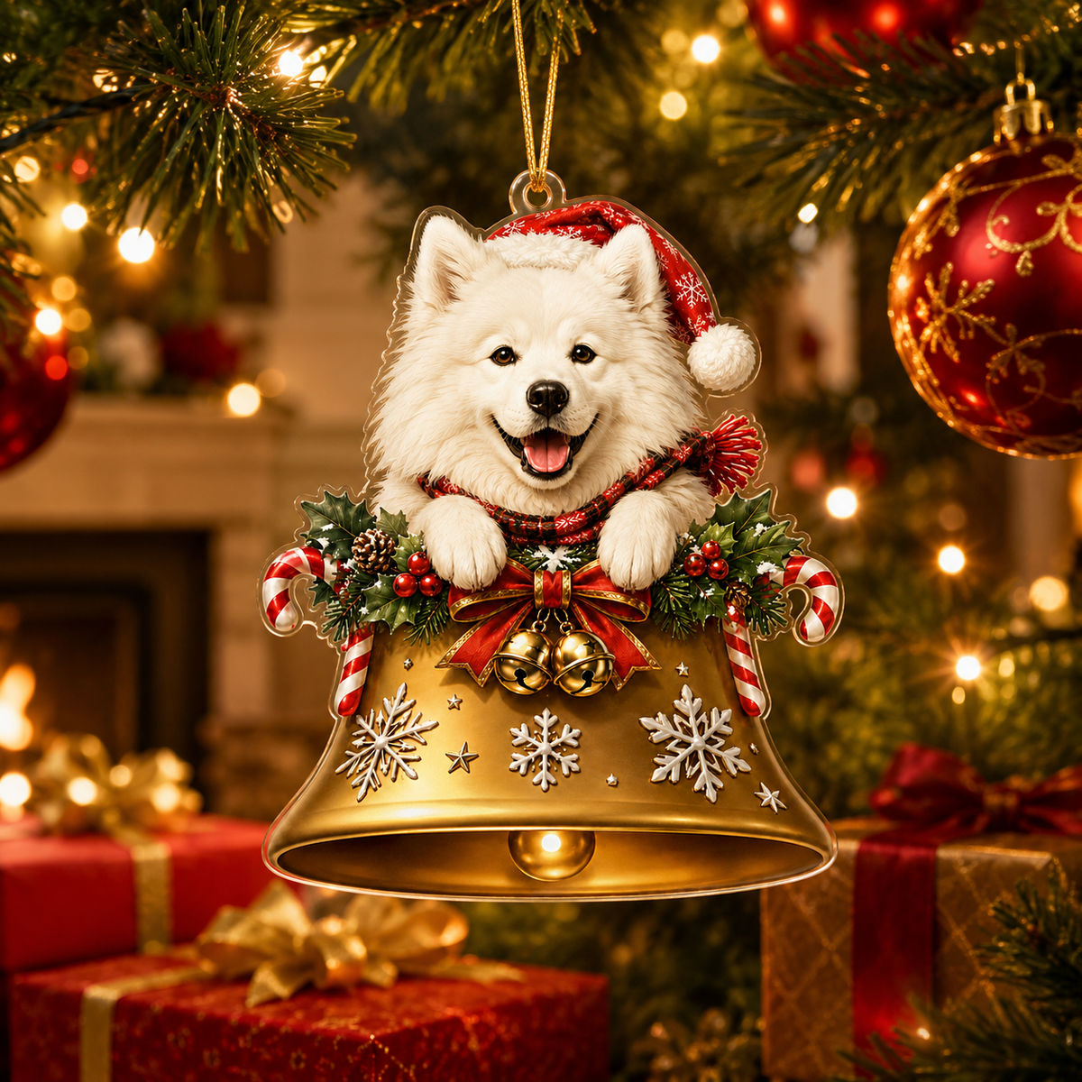 Dog Christmas Bell Samoyed