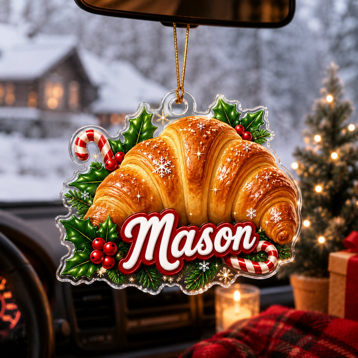 Custom Name Food Acrylic - Croissant
