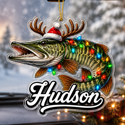 Fishing Christmas Lights Northern Pike Acrylic