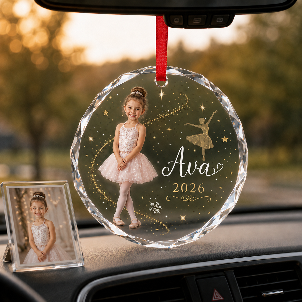 Personalized Dancing Glass Baby Girl Ballerina