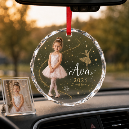 Personalized Dancing Glass Baby Girl Ballerina