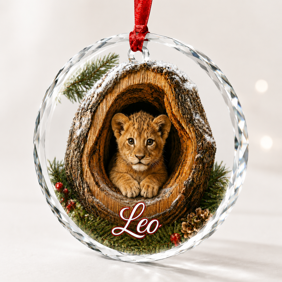Glass ornament Animal Lion