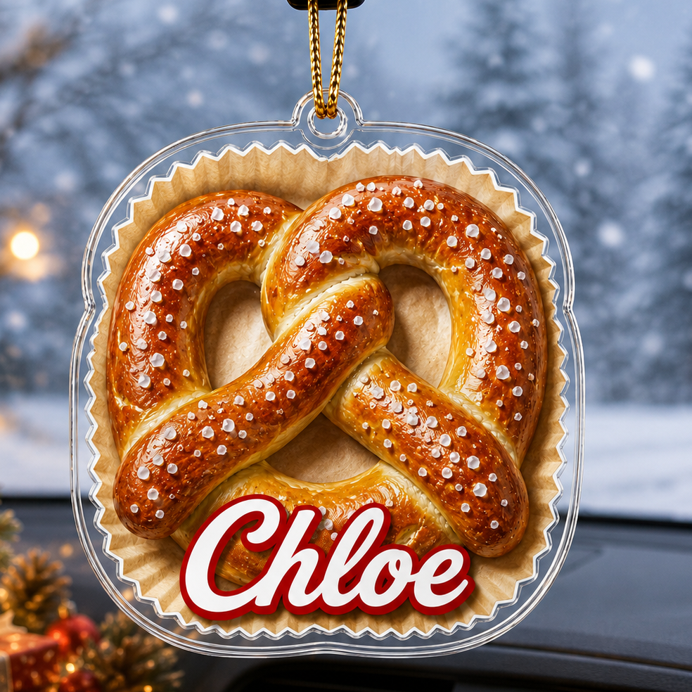 Breakfast Custom Name Soft Pretzel Acrylic