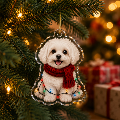 Dog Christmas Ledlight Maltese