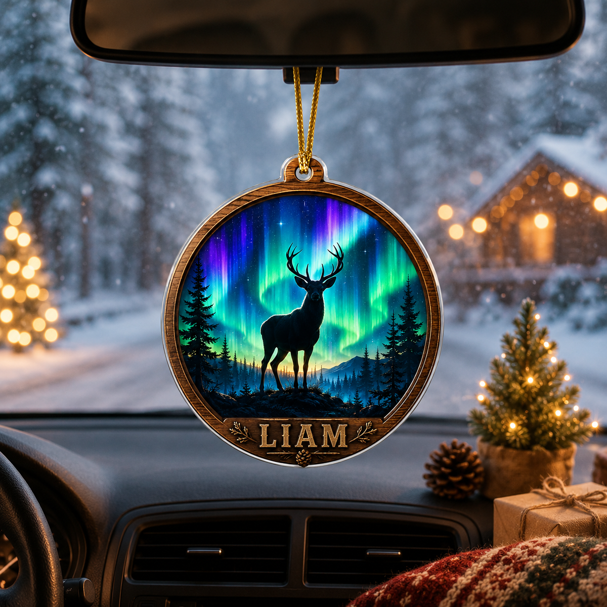 Personalized Hunting Aurora Stag Acrylic
