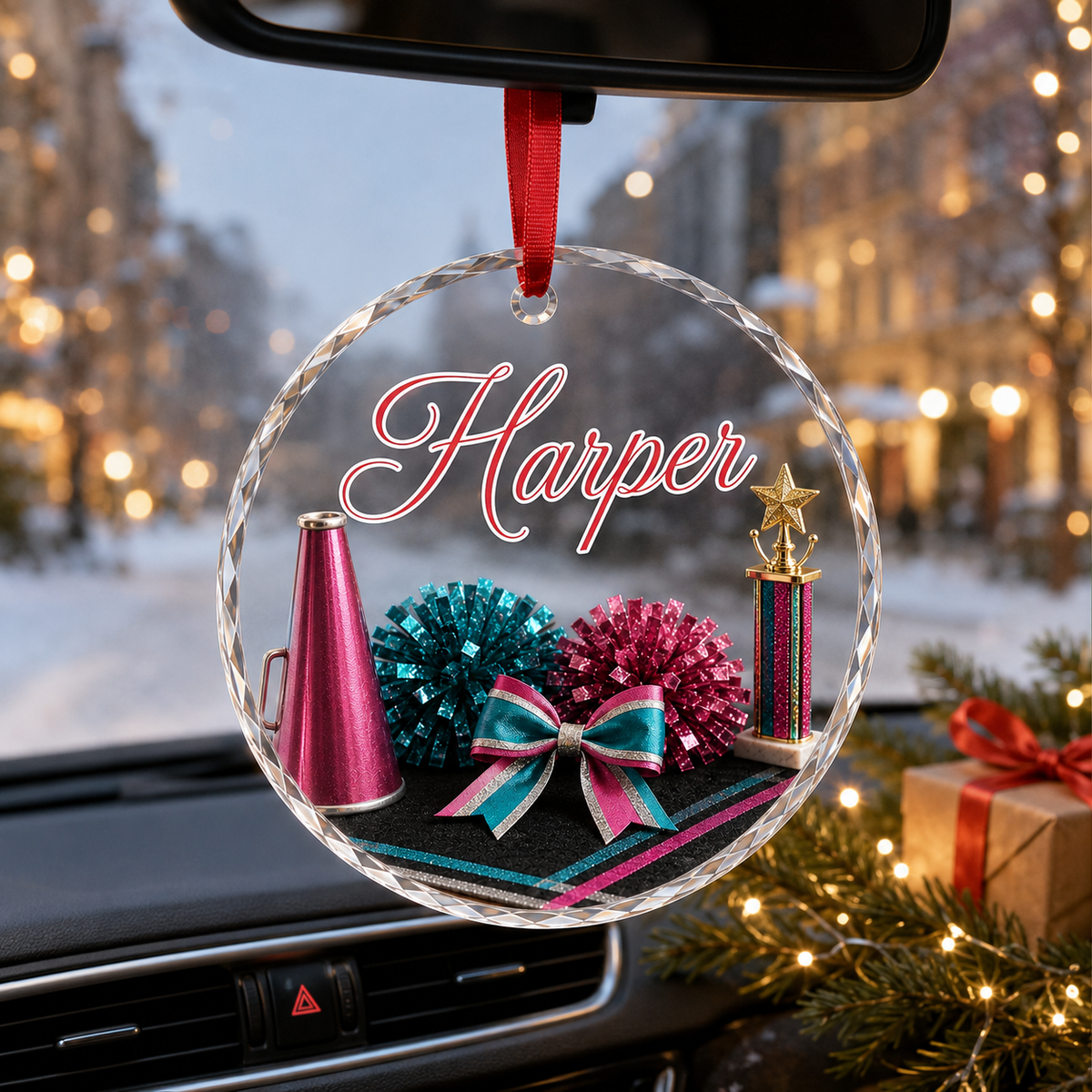 Sports Glass Ornament Cheerleading