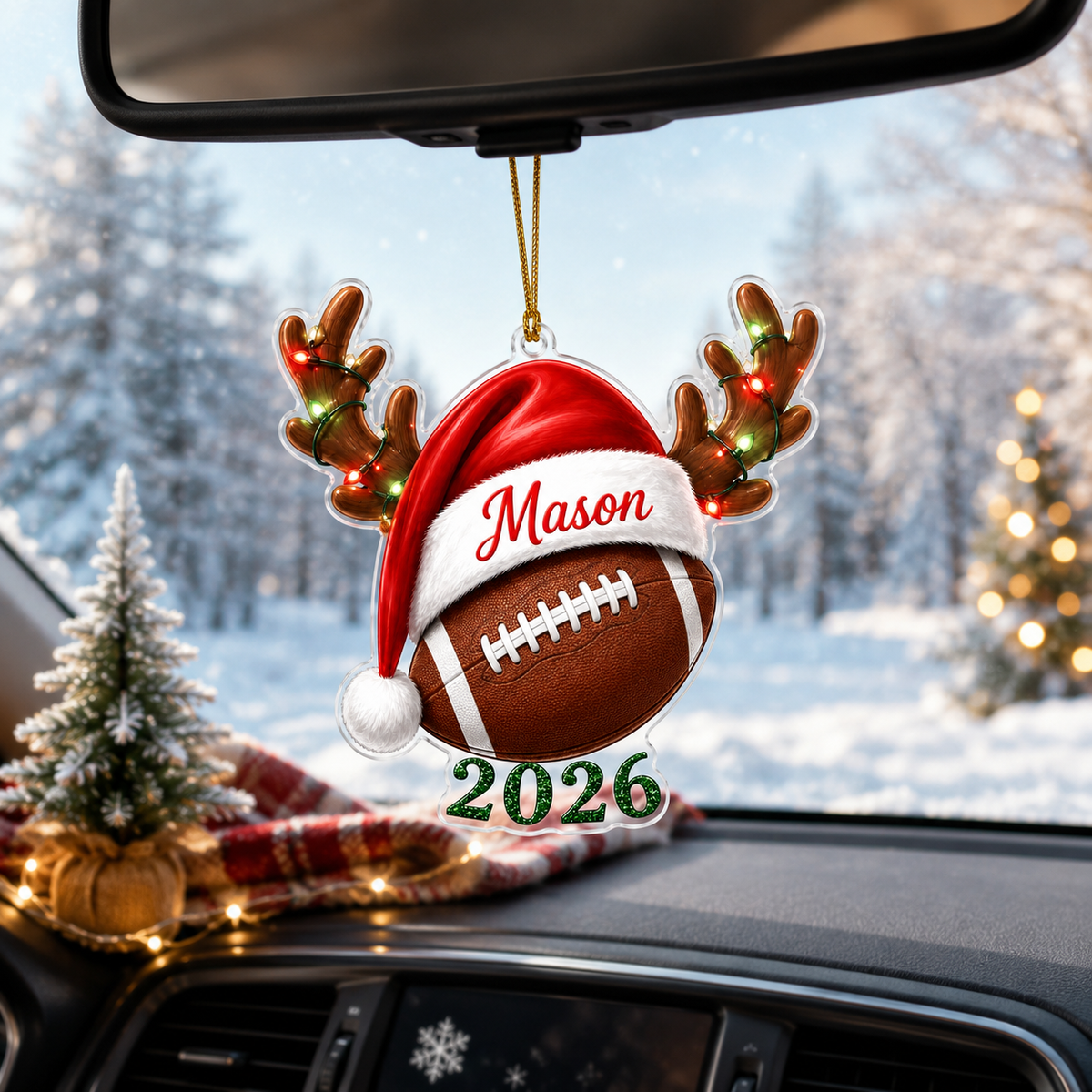 Christmas Sports 2026 American Football Acrylic