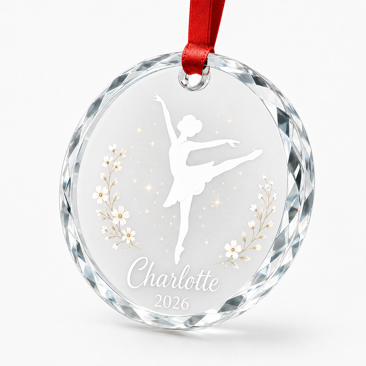 Personalized Dancing Glass Flower Ballerina