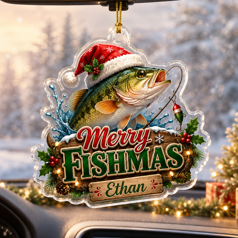 Personalized Fishing Fishmas Acrylic