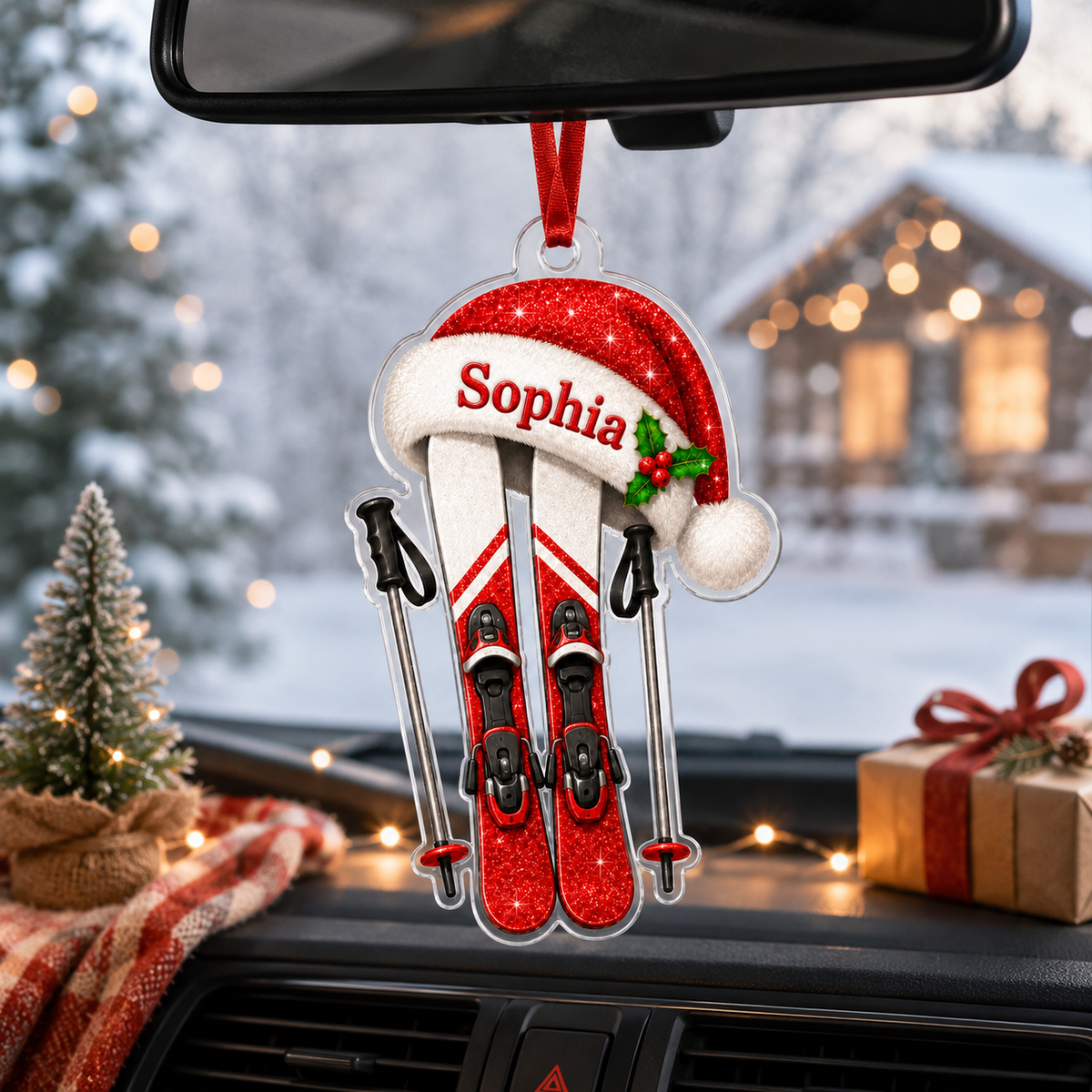 Sport Custome Name Acrylic Skiing