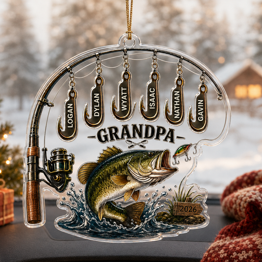 Personalized Fishing Grandpa Acrylic