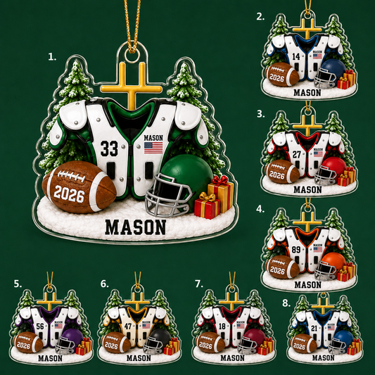 American Football Custome Name Acrylic Style 13