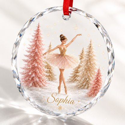 Personalized Dancing Glass Pink Ballerina