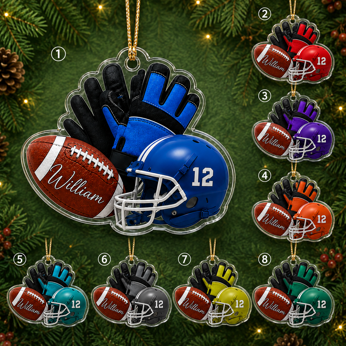 American Football Custome Name Acrylic Style 5