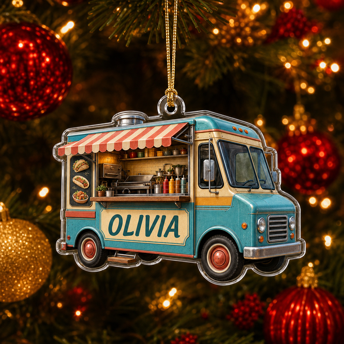 Food Lover Food Truck Ornament