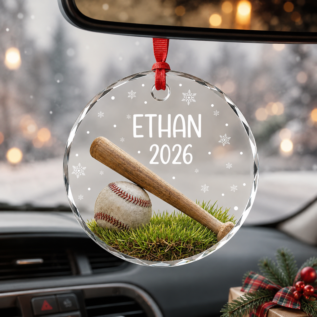 Sport Glass Ornament Baseball Field