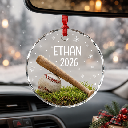 Sport Glass Ornament Baseball Field