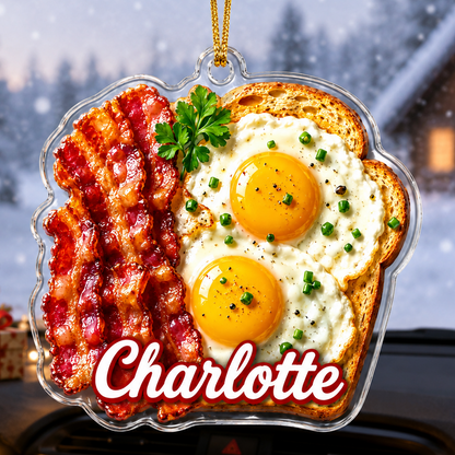 Breakfast Custom Name Bacon and Egg Toast Acrylic