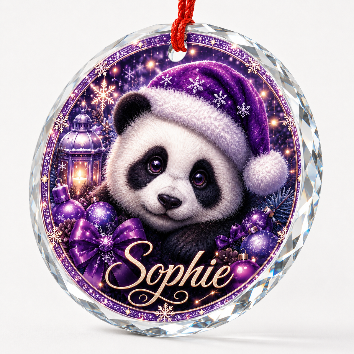 Purple Animal At Christmas Panda