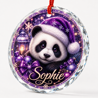 Purple Animal At Christmas Panda