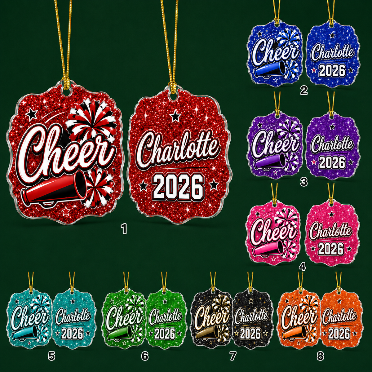 Cheerleading Color Acrylic Style 15