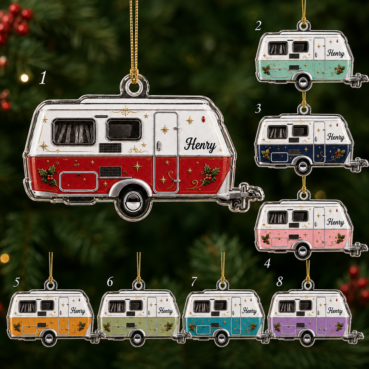 Camping Personalize Acrylic Diverse Mobile Home