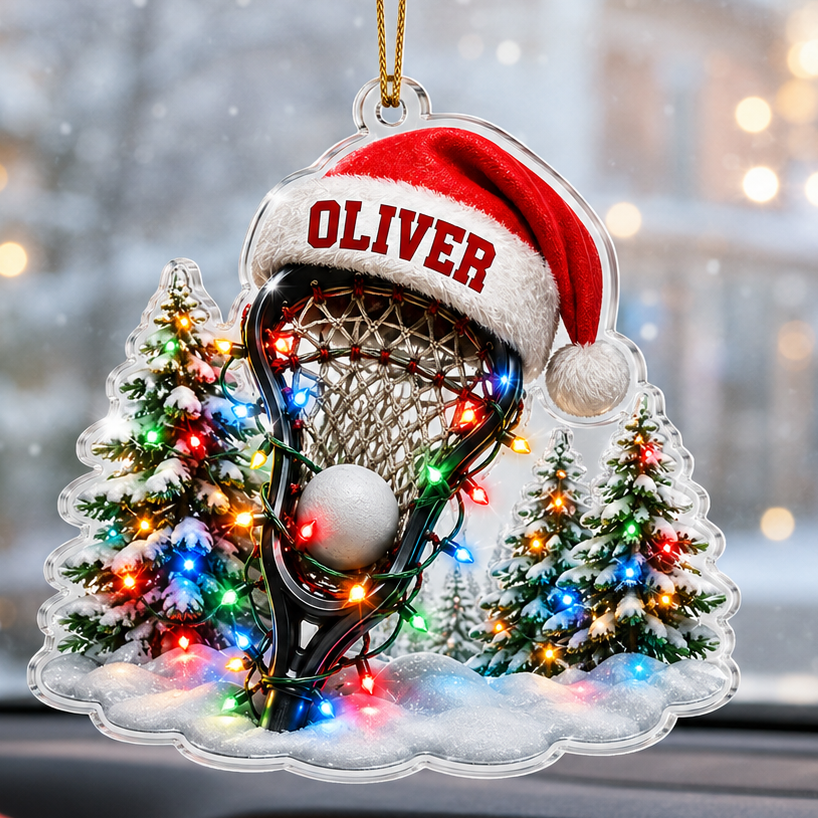 Custom Sports Christmas Acrylic - Lacrosse