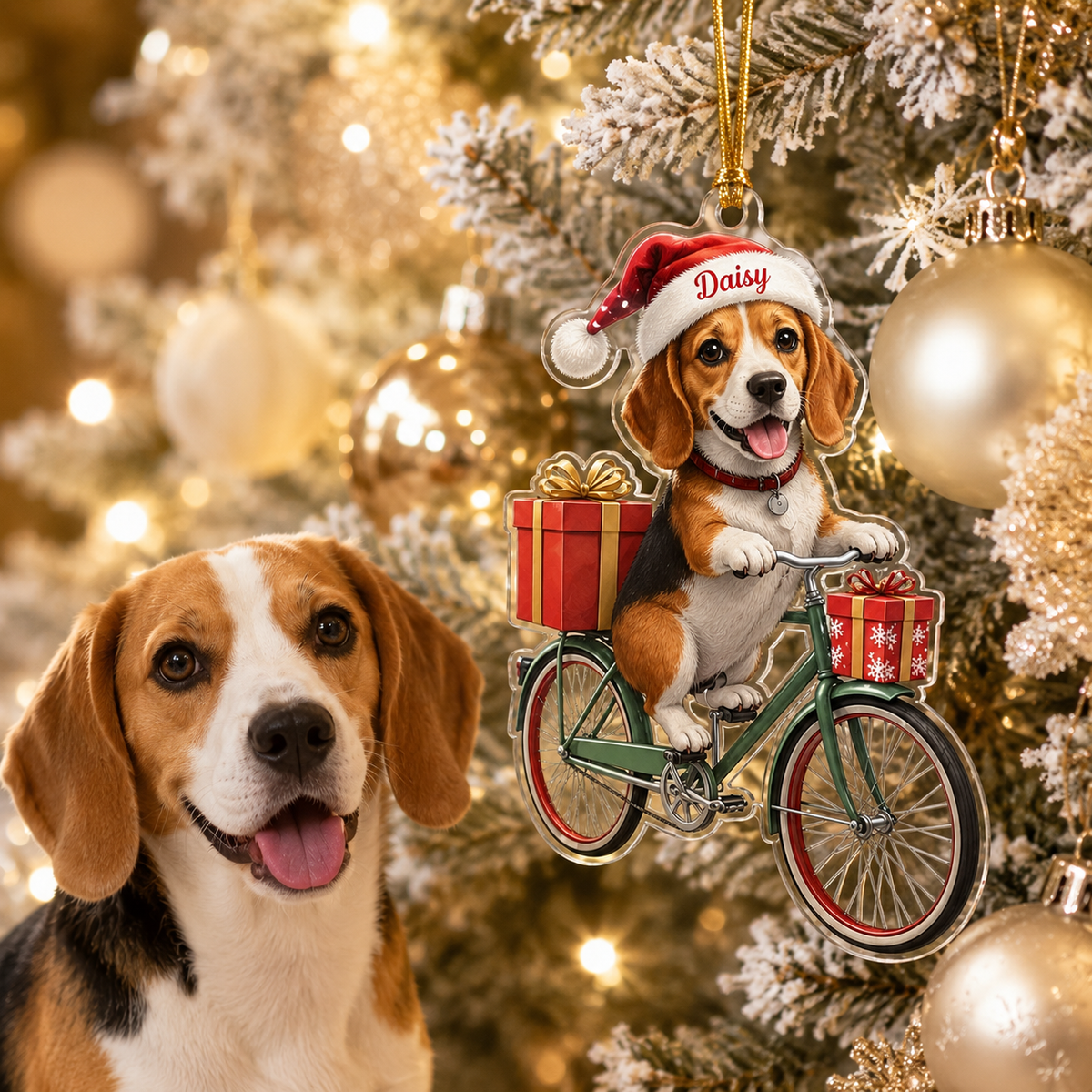 Custom Photo Dog Christmas Style 10