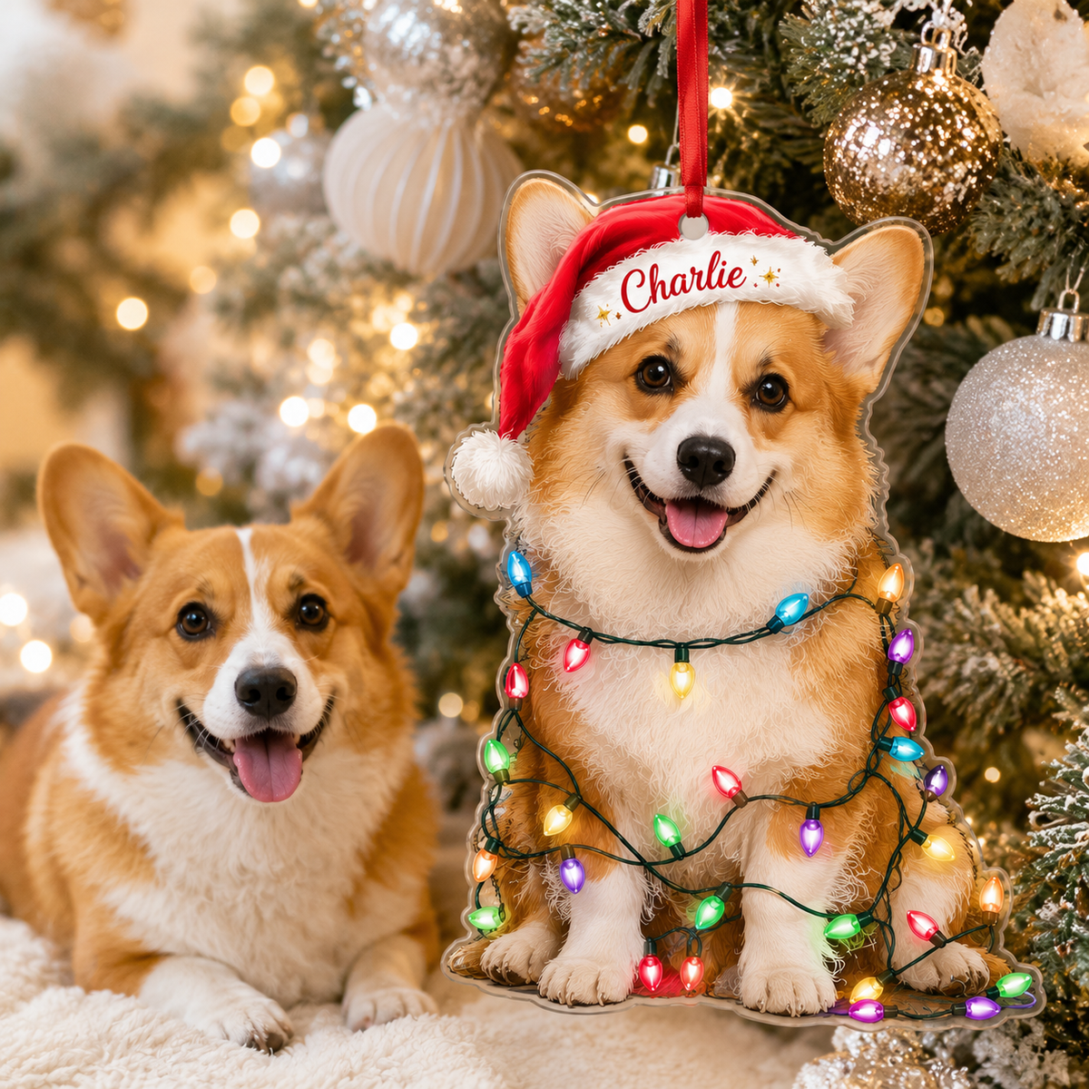 Custom Photo Dog Christmas Style 11