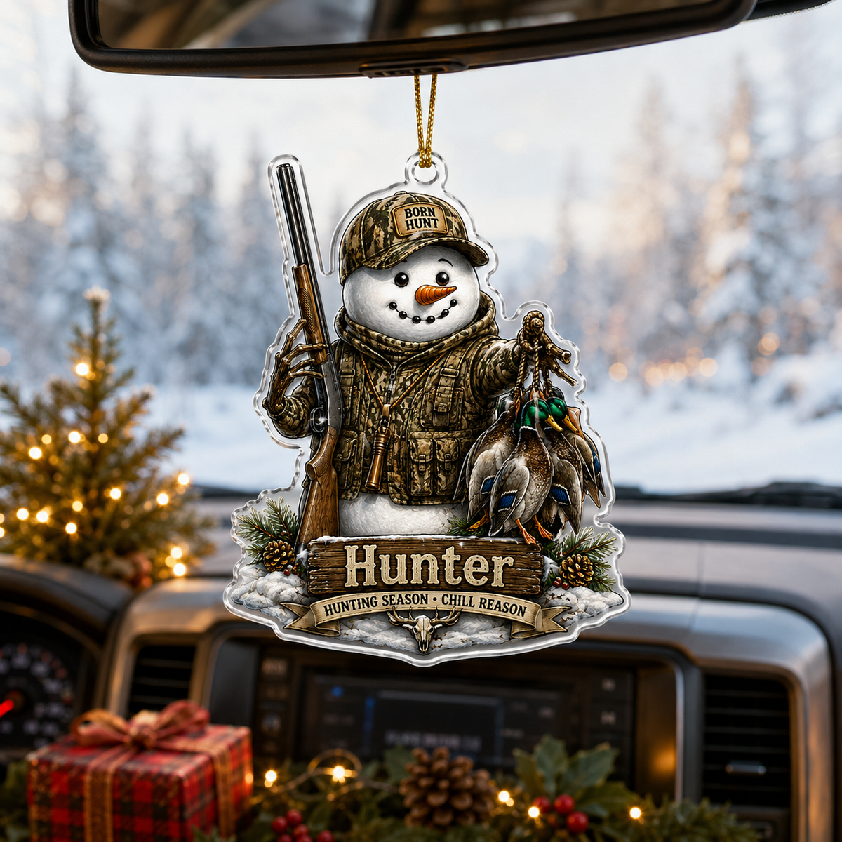 Personalized Hunting Frosty Duck Hunter Acrylic