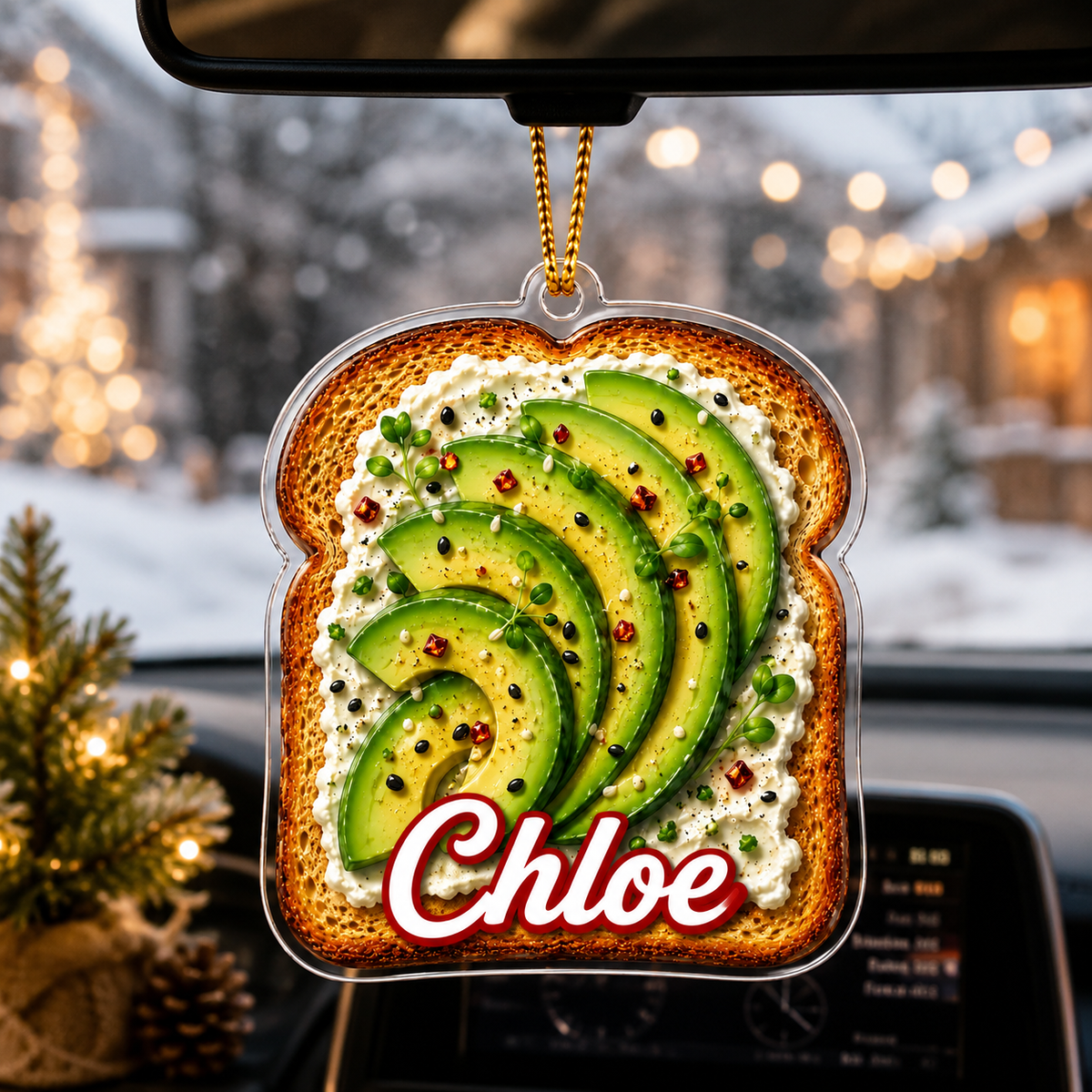 Breakfast Custom Name Avocado Toast Acrylic