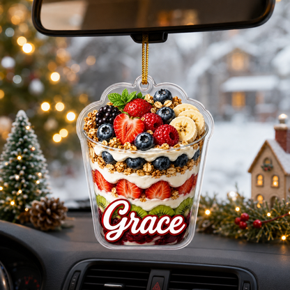 Breakfast Custom Name Yogurt and Fruit Parfait Acrylic