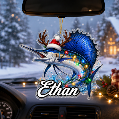Fishing Christmas Lights Sailfish Acrylic