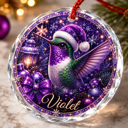 Purple Bird At Christmas Hummingbird