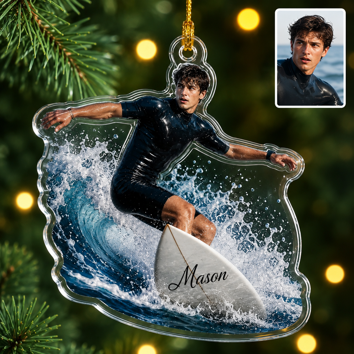 Surfing Personalize Acrylic Surfer