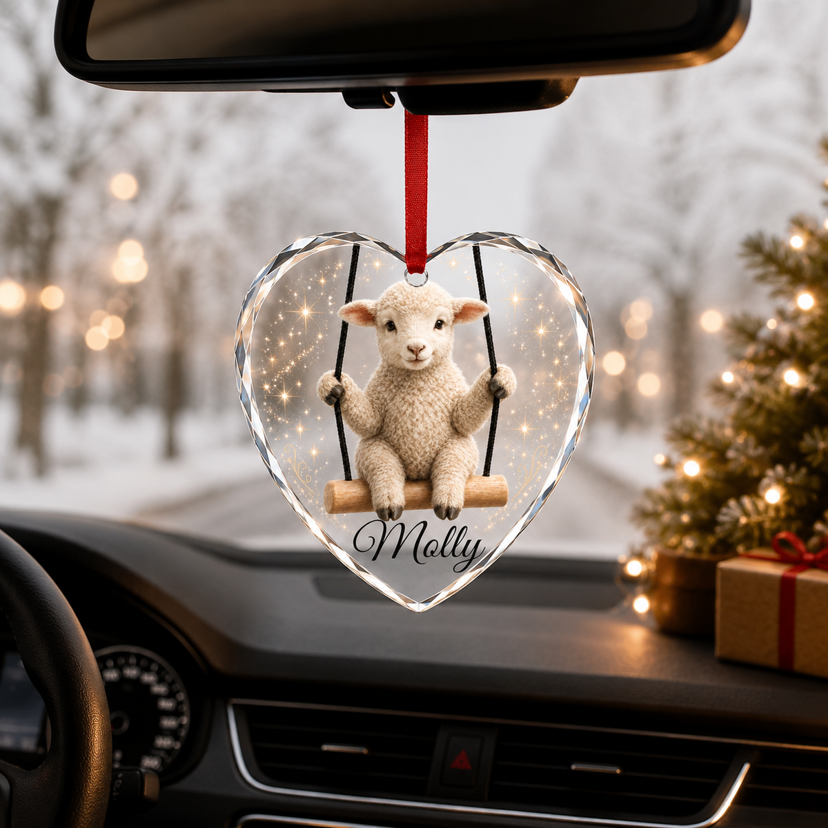 Animal Glass Ornament Sheep