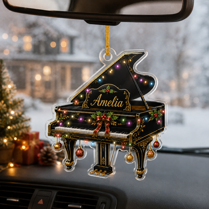 Piano Custome Name Acrylic Style 4