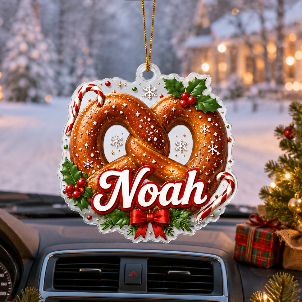 Custom Name Food Acrylic - Pretzel